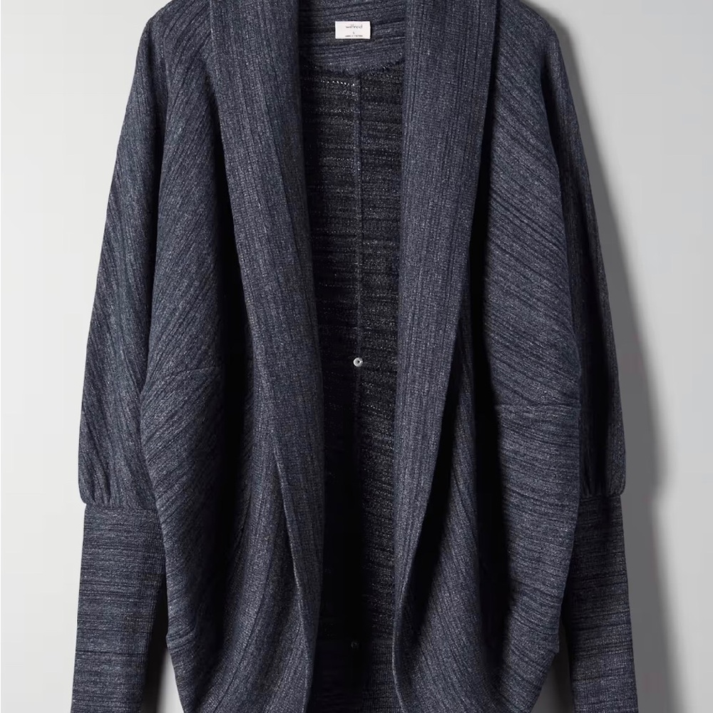 Wilfred Charcoal Open Cocoon Cardigan